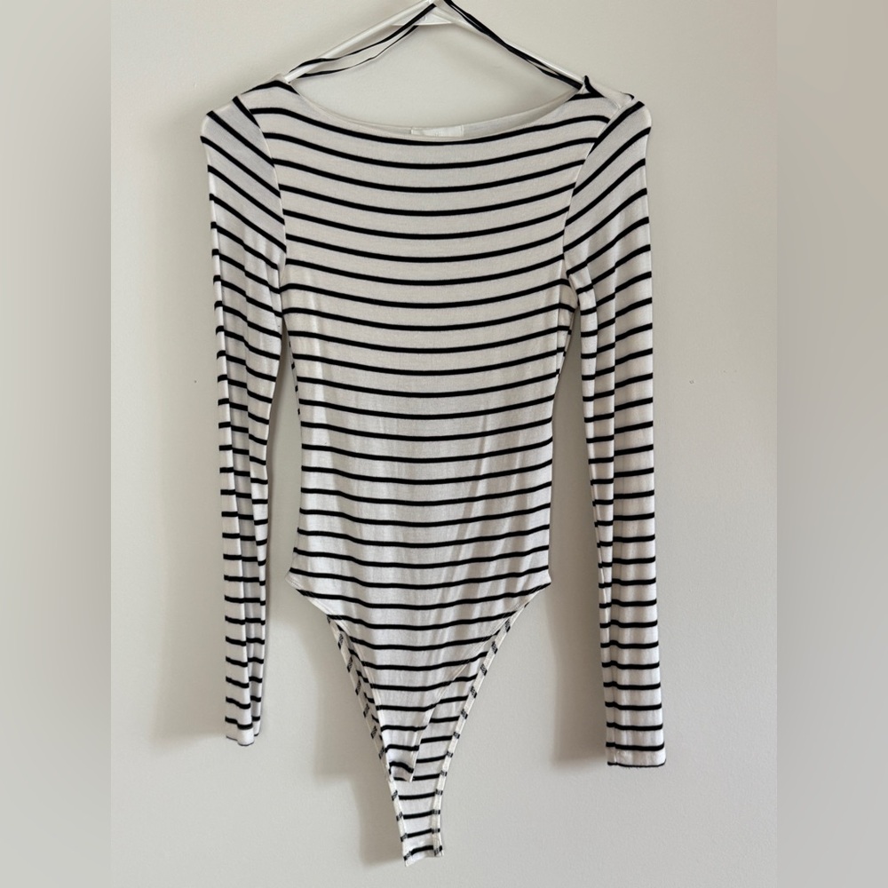 H&M Monochrome Striped Bodysuit